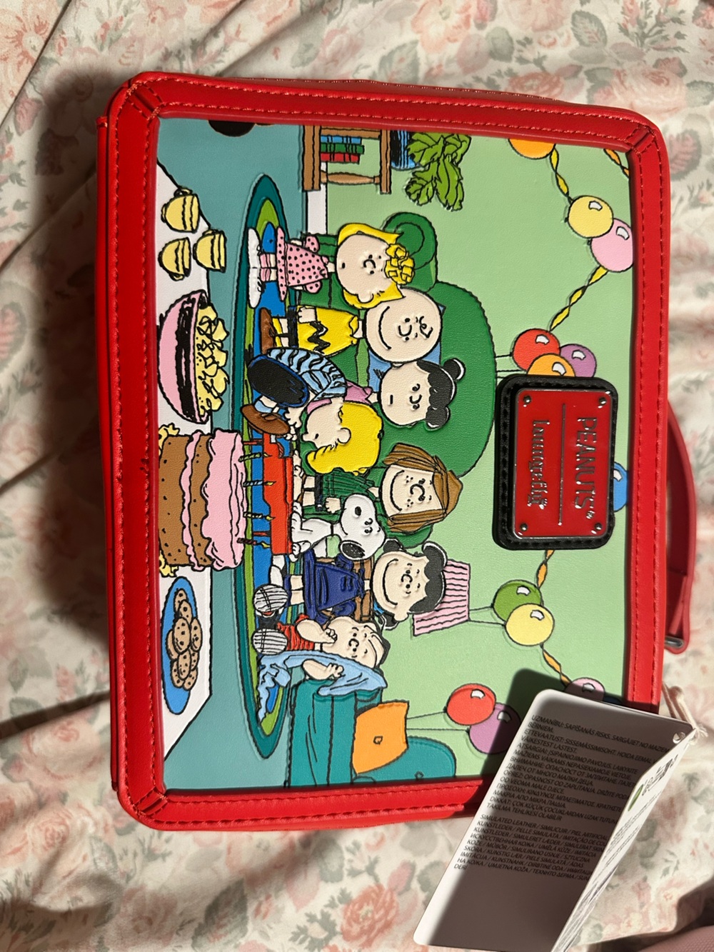 Loungefly Red Peanuts Charlie Brown Birthday Crossbody Bag
